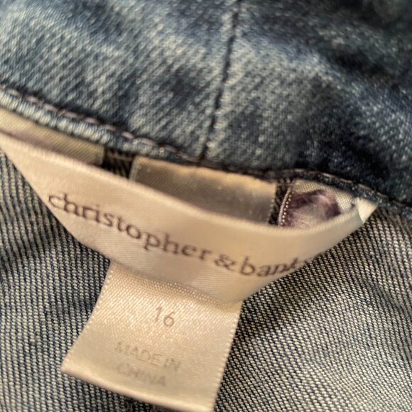 Christopher & Banks Denim Capri Bling Pockets Jeans size 16 - Picture 4 of 5